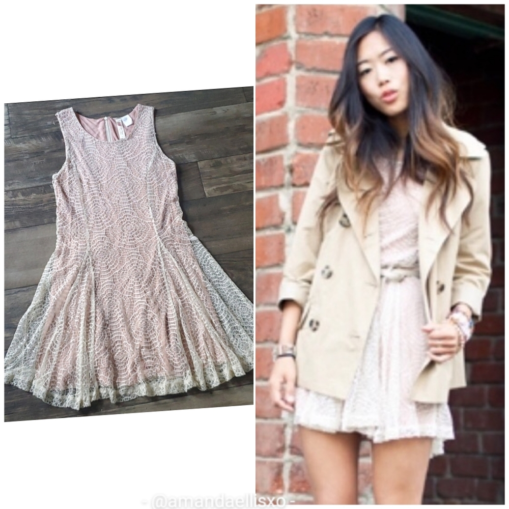 Alice Moon Sleeveless Zip Back Lace Overlay Dress - Picture 2 of 8
